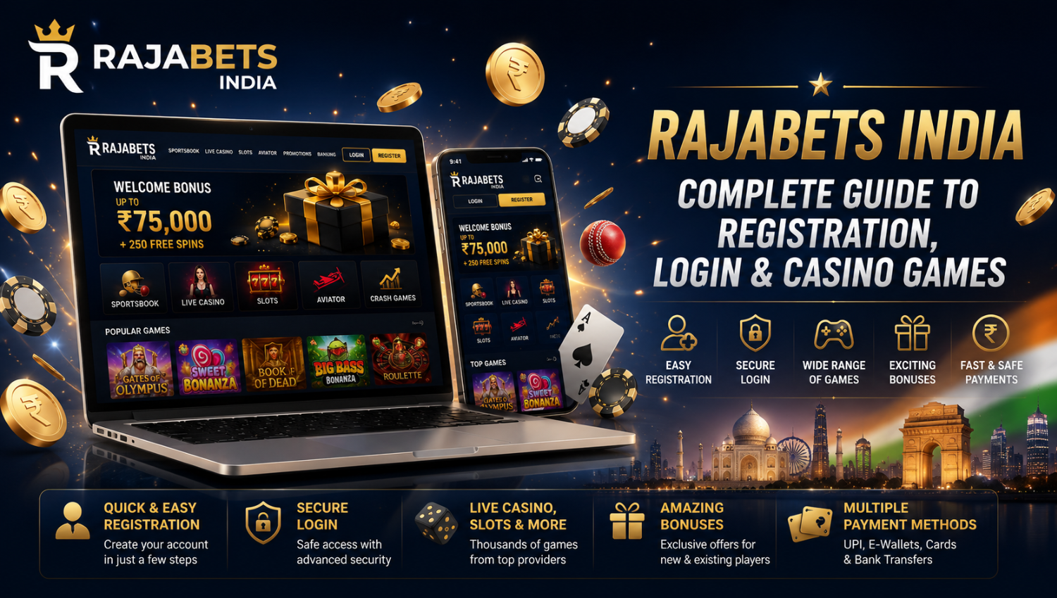 Rajabets India sportsbook and online casino entertainment platform